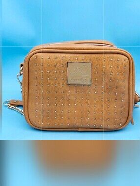 Itzy Ritzy Chelsea + Cole Double Take Studded Crossbody Diaper Purse Caramel